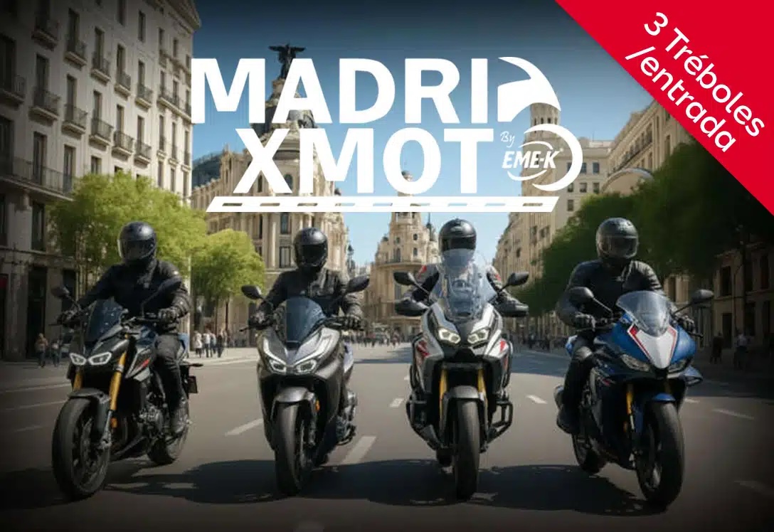  2 € de descuento + 3 Tréboles por entrada en Madrid x Moto 
